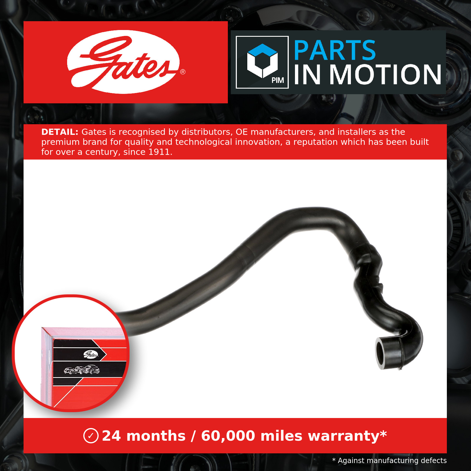 Gates EMH543 Crankcase Breather Hose - Image 21