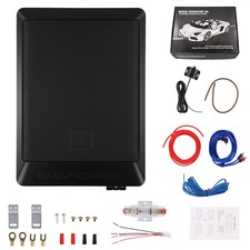 10" 600W Slim Under-Seat Subwoofer Powered Car Truck Sub w/ Amp Kit Speaker