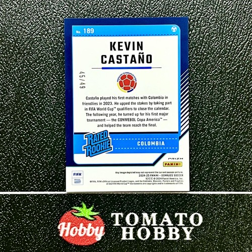 PANINI DONRUSS FIFA 2024-25 KEVIN CASTANO RC /49 AQUA MOJO REFRACTOR OPTIC - Picture 2 of 2