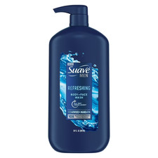 Suave Men Body  Face Wash, Refreshing, Cedarwood  Mandarin, 30 oz