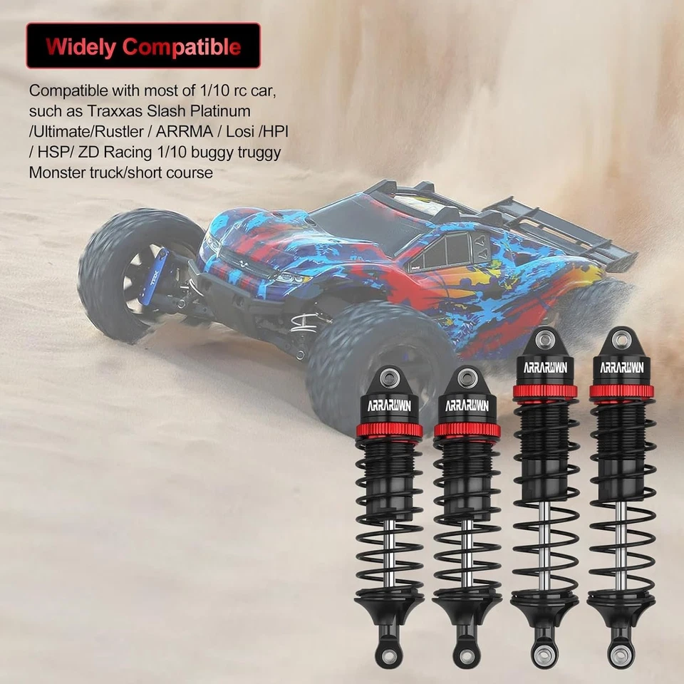 Juego de 4 amortiguadores delanteros y traseros para Trax Slash Rustler Stampede Foto 4 de 4