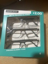 Foster Grant 3 pack metal Reading glasses 2.0