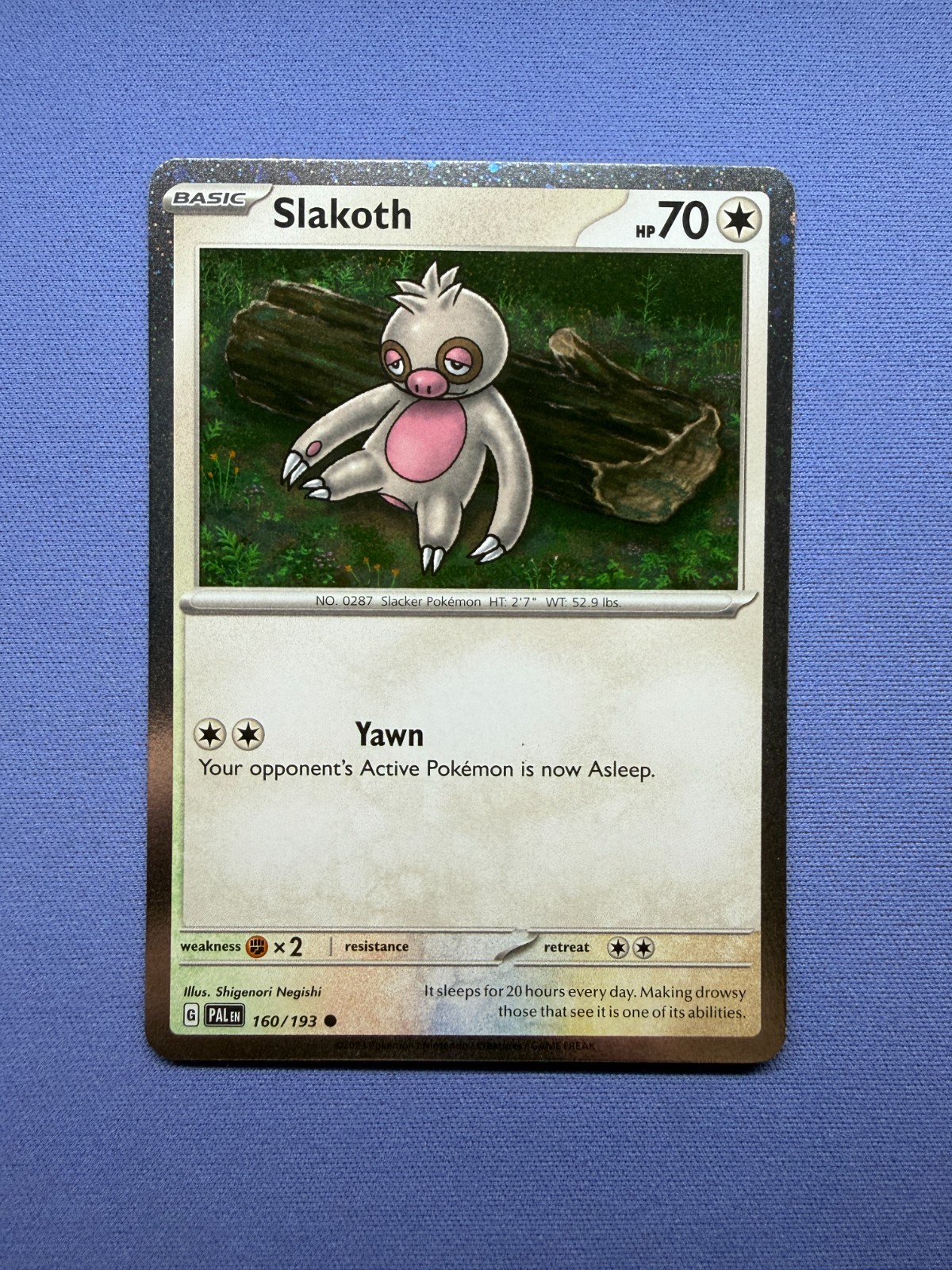 Slakoth 160/193 (Cosmos Holo) - Pokémon Paldea Evolved 