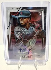 2020 Topps Fire - Fire Autographs Domingo Leyba #FA-DL (AU, RC)