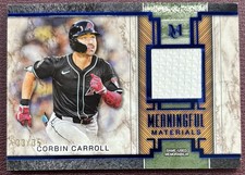 Corbin Carroll 2025 Topps Museum Meaningful Material Sapphire/35 GU Patch