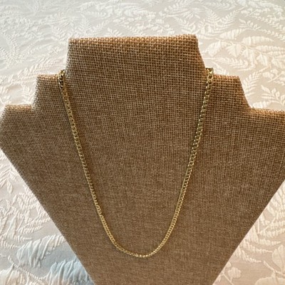 Gelbgold plattiert Panzerkette Gliederkette Halskette Gold Karabinerverschluss 20''