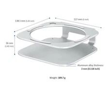 Mac mini M4 Dock Stand, Aluminum Desktop Stand Mount for New Mac mini M4 and ...