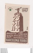Vignette esperanto - 1957 - Argenta Jubileo XXV oficiala kaj internacia Barcelon