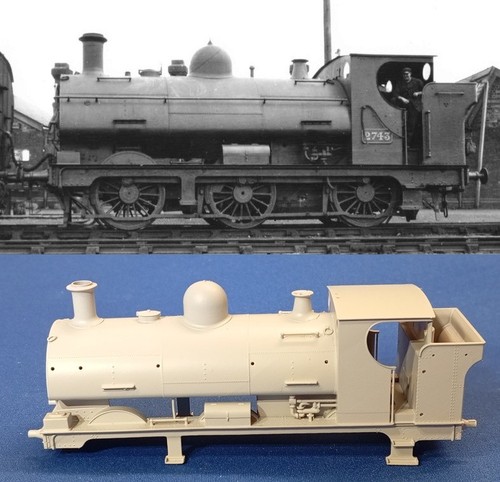 GWR 2743 Sattel Panzerschale mit Spannzangenbunker und Fahrerhaus für Bachmann Fahrgestell | Zustand: New
