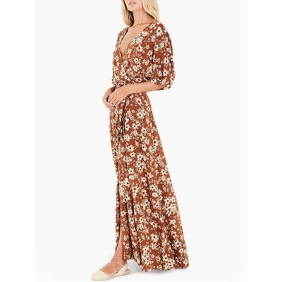 Faithfull the Brand Bergamo Maxi Dress in Cecile Rose Floral Print US 4