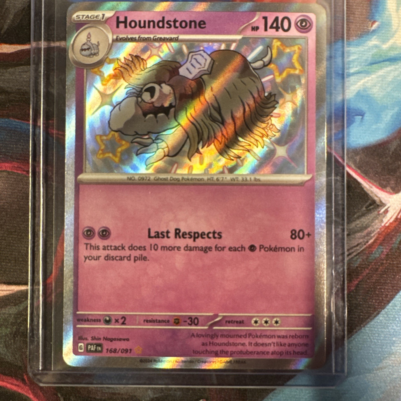 Houndstone #168/091 SV: Paldean Fates Near Mint