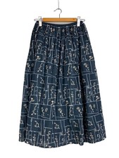 mina perhonen garden patchwork long skirt with attached petticoat, size 38, cott