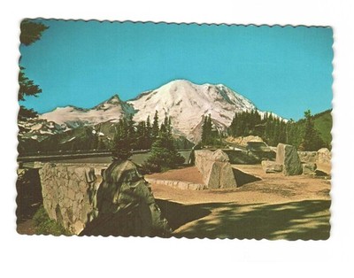 Mount Rainier from Observation Point vintage postcard unposted