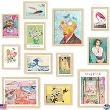 Colorful Framed Wall Art Set - Retro Maximalist Prints for Gallery Decor