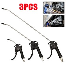 3x Air Blow Gun Compressed Air Line Duster Long Nozzle Tool For Compressor New