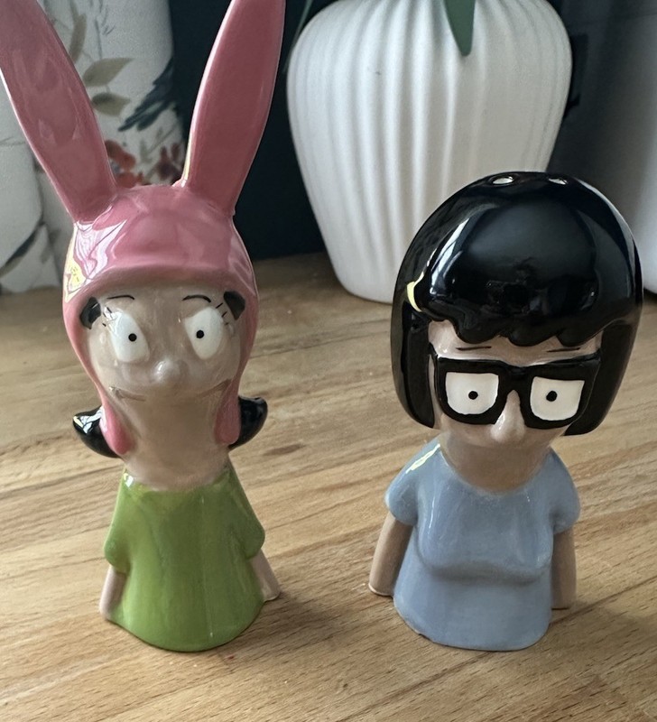 Bob's Burgers Tina and Louise Ceramic Salt and Pepper Shaker Set