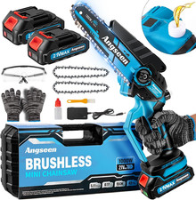 Mini Motosega a Batteria per Potatura con 1000W Motore Brushless, 4000mAh Batter