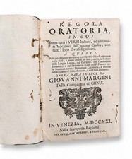 Margini Oratory Rule 1721 Italian Verbs Latin Rhetoric Crusca Venezia