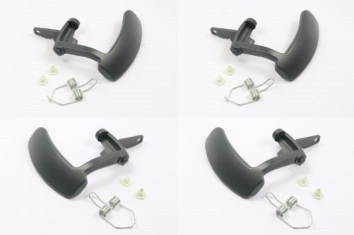 fits 1995 to 1999 GMC K1500 Suburban Interior Door Handle Trim Gray Front Rear