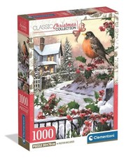 Puzzle 1000 element&oacute;w Xmas Coll Robin And Holly Bushes CLEMENTONI 37129 CLM CLEM