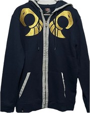 Riot Games League Of Legends Oficial Demacia Sudadera con Capucha Chaqueta Grande Azul Cremallera Completa