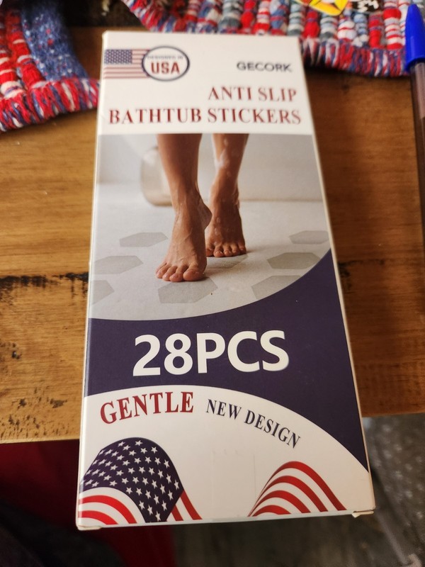 Geocork Anti slip Clear Bathtub Stickers 28 Hexagon Pieces NIB
