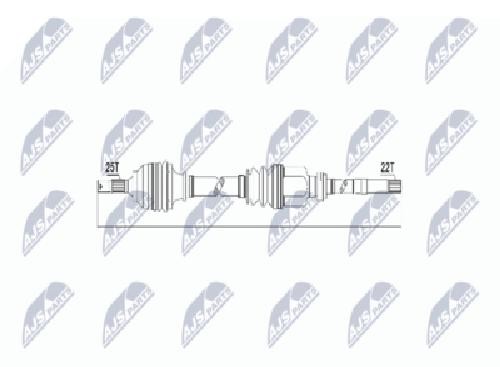 Original NTY Drive Shaft NPW-CT-011 For Citroën Peugeot