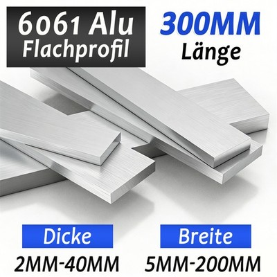 Alu Flachprofil Aluminium Flachmaterial Flachstange Flachstab Profil 300MM Länge
