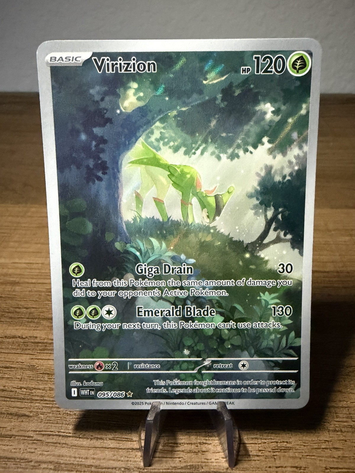 Virizion 095/086 Sv: White Flare Illustration Rare Holo NM