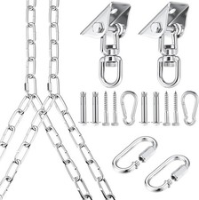 Heavy Duty Porch Swing Hanging Kit W/ Y-Chain 360 Swivel Hangers 1500Lbs