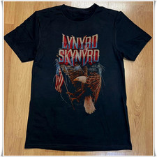 Lynyrd Skynyrd Patriotic Eagle Flag T-shirt, Unisex Black T-shirt, Size S-5XL
