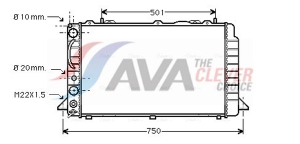 AVA Clever Choice MotorküHler WasserküHler ** Clever FIT ** AIA2089 FüR Audi 80-image