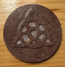 Triquetra Soapstone Altar Tile or Candle Holder!