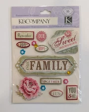 Family Memories Scrapbooking Stickers by K&Company