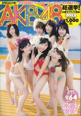 Japanese Idol Mag AKB48 2013 General Election Swimsuit Photo Book w/ Poster