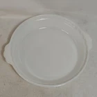 PYREX Opal Milk Glass Scalloped Edge Fancy Pie Plate 8.5" Diameter 1.75" Deep