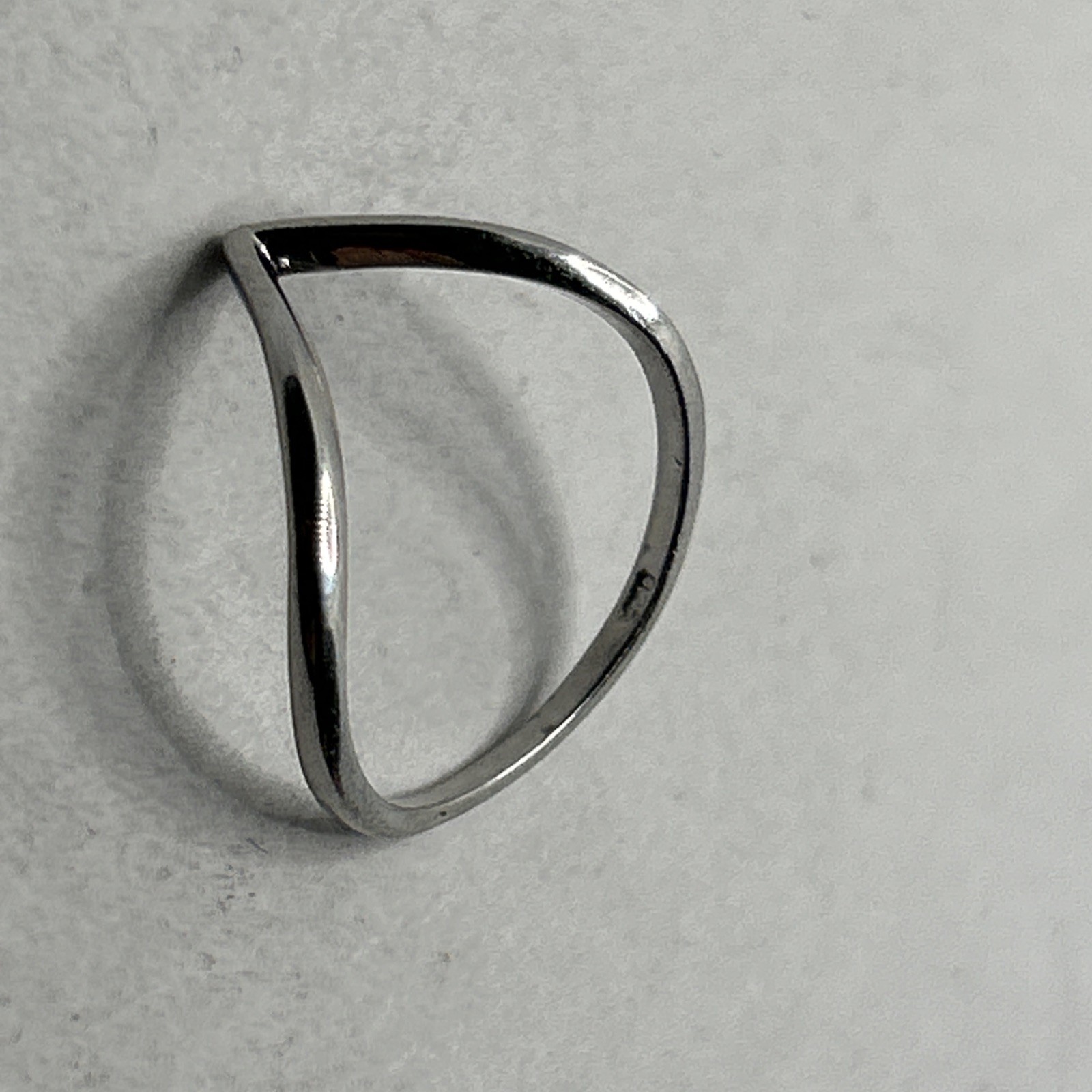 Sterling Silver V Shape Ring Stackable Ring, 925 … - image 4
