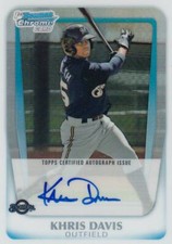 2011 Bowman Chrome Prospects Refractors Khris Davis Brewers NM-MT+ 117/500