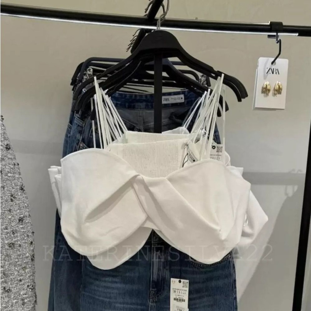 ZARA ZW Collection Bow poplin Top 2899/371 | eBay