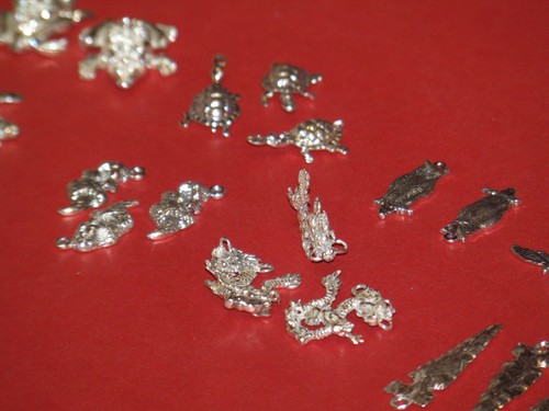 Sterling Silver Charm Findings Vintage Variety .925 Silver Tested Lot of 10 NOS - Picture 7 of 14