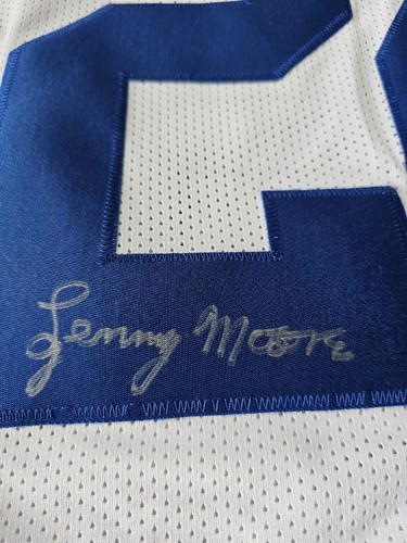 Lenny Moore Autographed/Signed Jersey JSA COA Baltimore Indianapolis Colts HOF - Picture 2 of 8