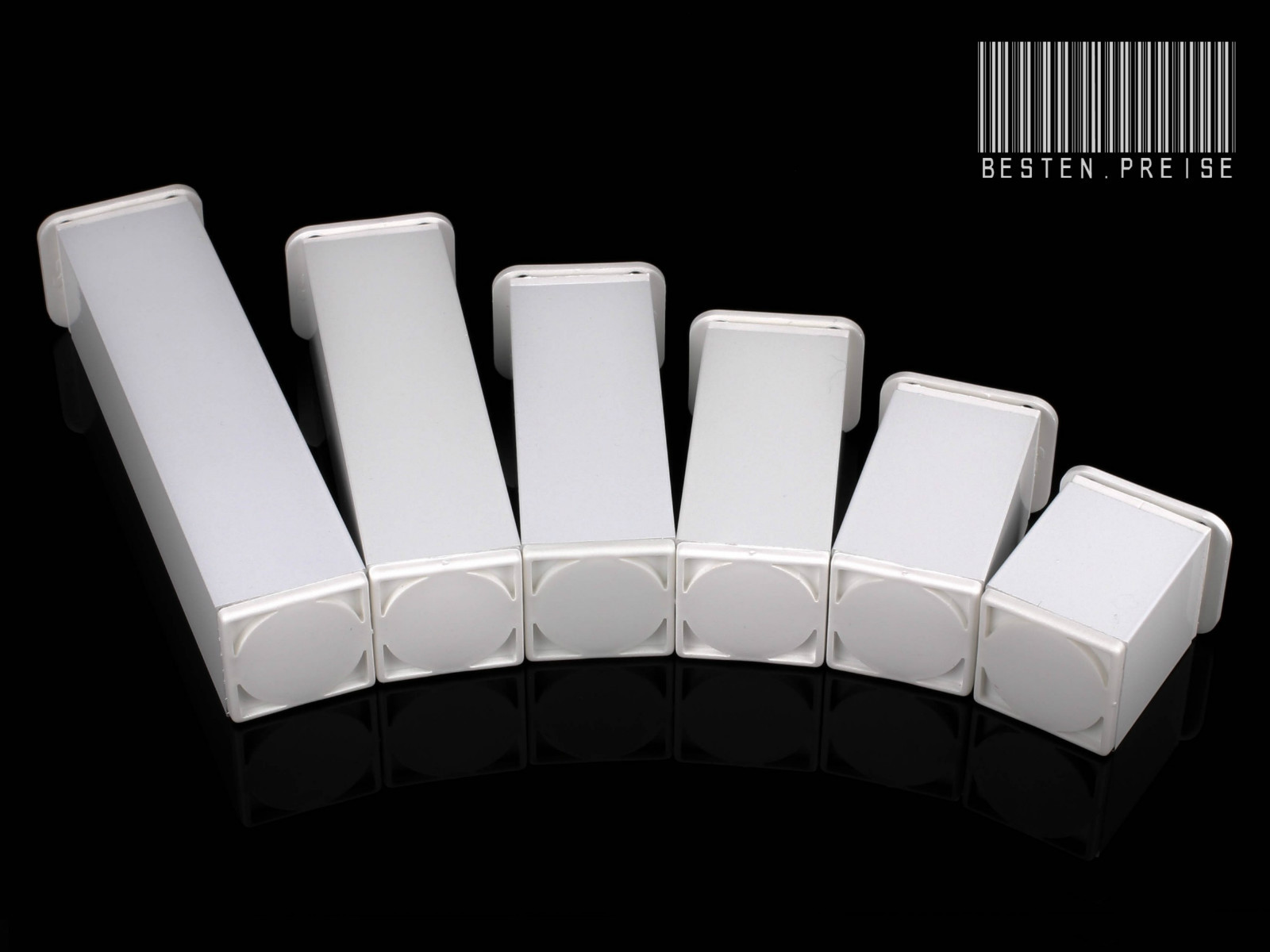 Piedino per mobili 40x40 BIANCO/ALLUMINIO piede per mobili piede per base piede per armadio piede foto 5