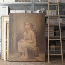 Divine Innocence Christ Child At Five Bosseron Chambers Canvas Wall Art Print