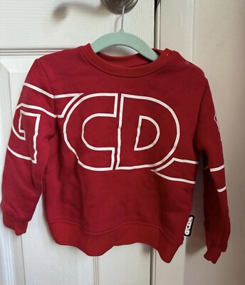 GCDS mini kids logo print cotton sweater 3yrs