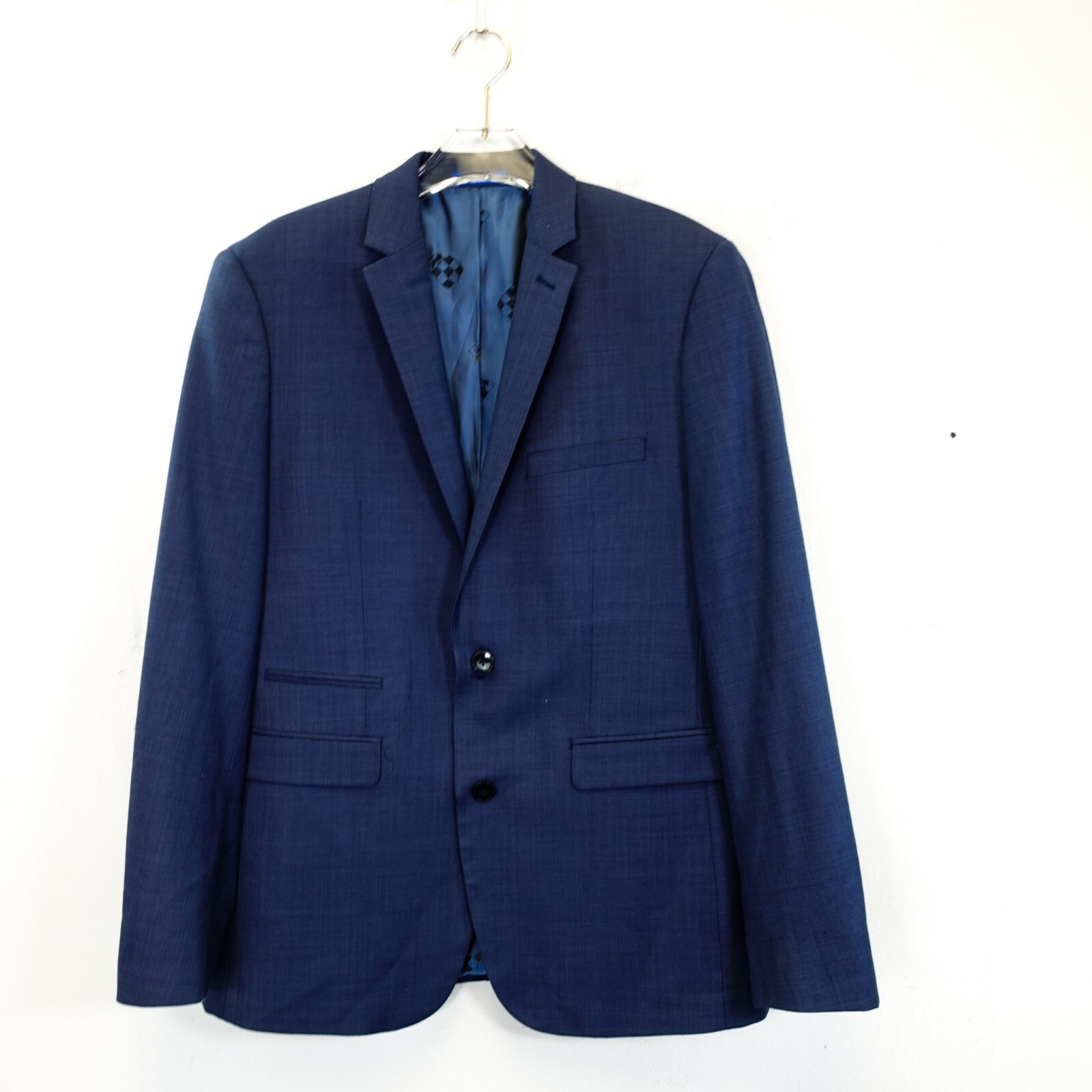 Navy Sports Coat MEDIUM Blazer Blue Suit Mens 40 Wool Slim Fit