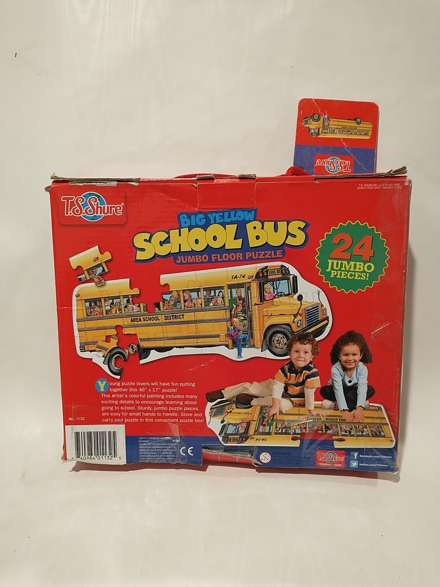 Learning Journey Big Yellow School Bus Jumbo Floor Puzzle 46