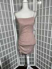 Windsor Rose Gold Metallic Marvel Sleeveless Mini Dress Size Medium New