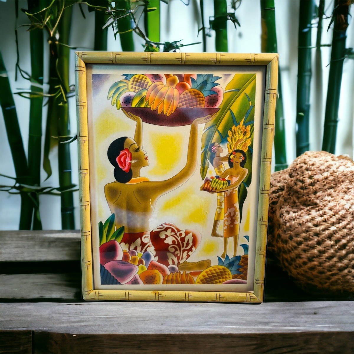 Frank McIntosh FRUIT HARVEST 1930's Vintage MENU COVER Hawaii