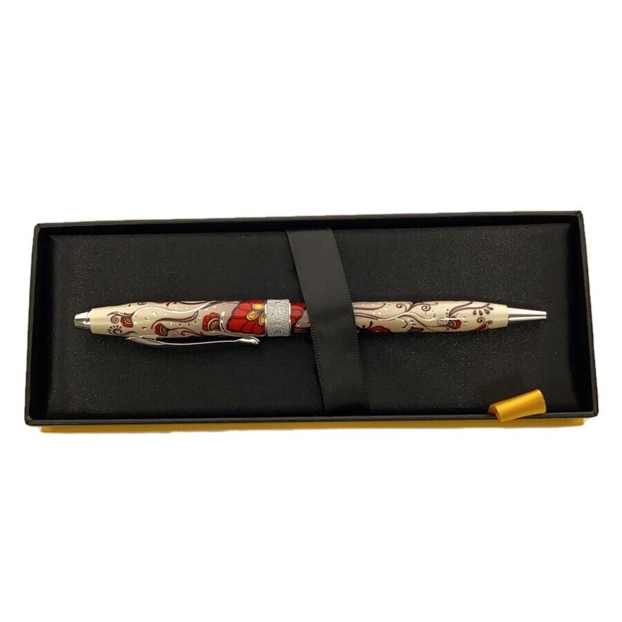 CROSS Botanica Ballpoint Pen AT0642-3 with Box Beige Red Silver