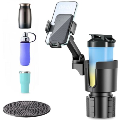 Car Cup Holder Phone Mount Universal Auto Cell Phone Stand with Drink Expand USA